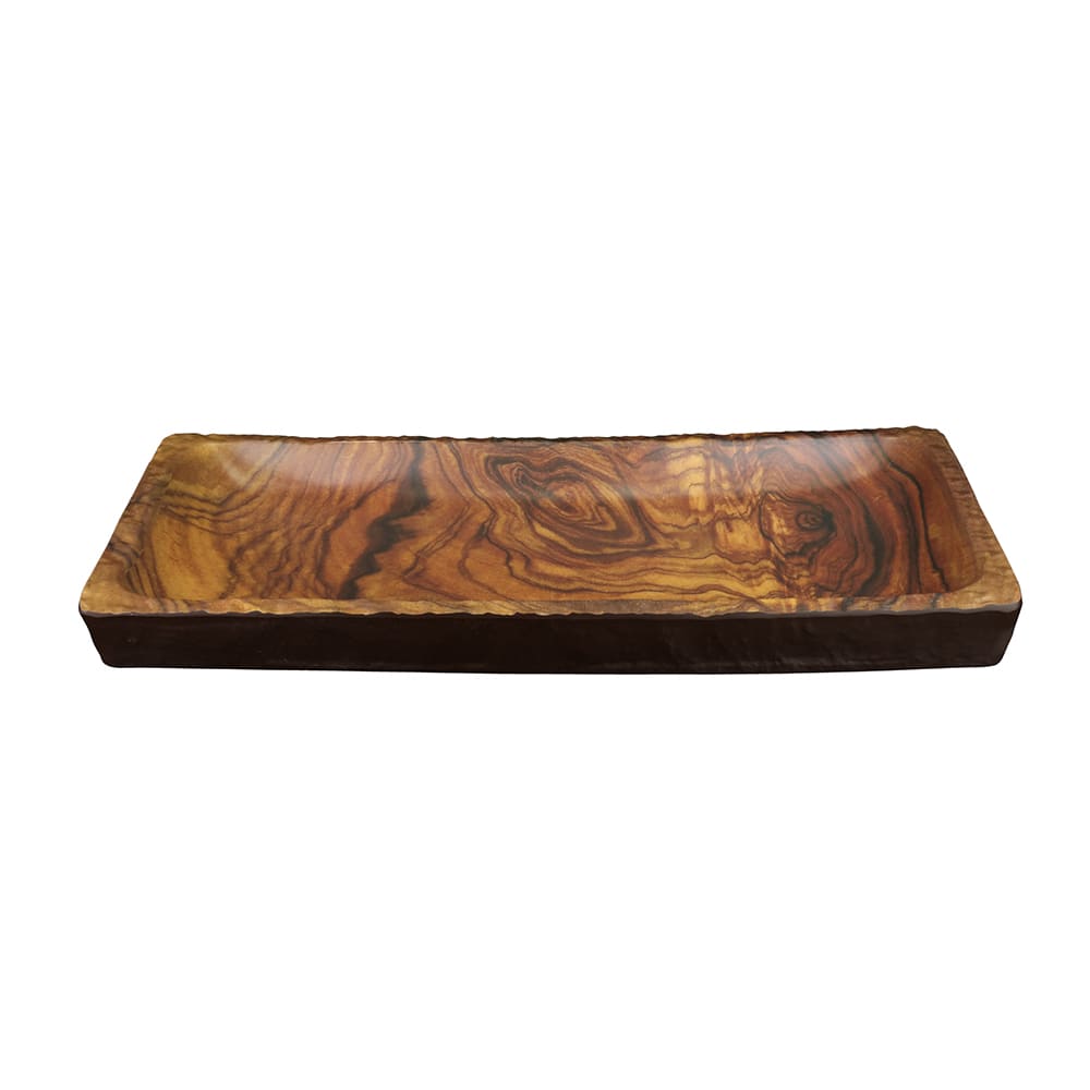 701-M1671RCSEQ 16 1/8" x 7" Rectangular Sequoia Platter - Melamine, Wood Pattern