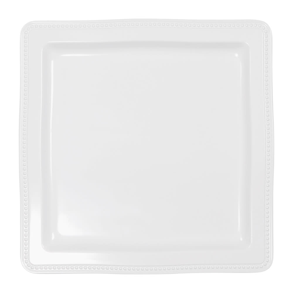 701-M13SQNW 13" Square Melamine Dinner Plate, White