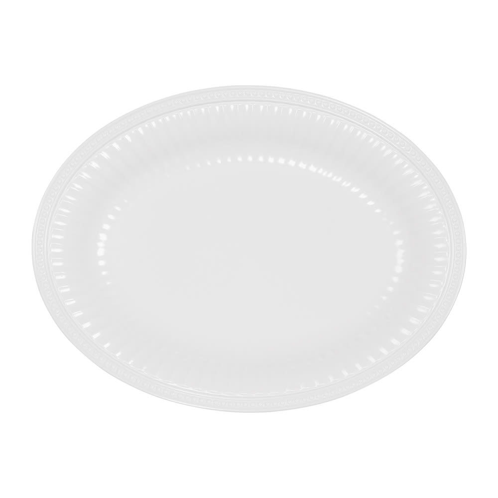 701-M1713OVNW 17" x 13" Oval Venetian Platter - Melamine, White