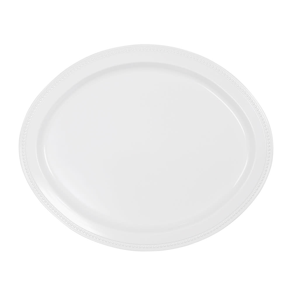 701-M17OVNW 16" x 13" Oval Venetian Platter - Melamine, White