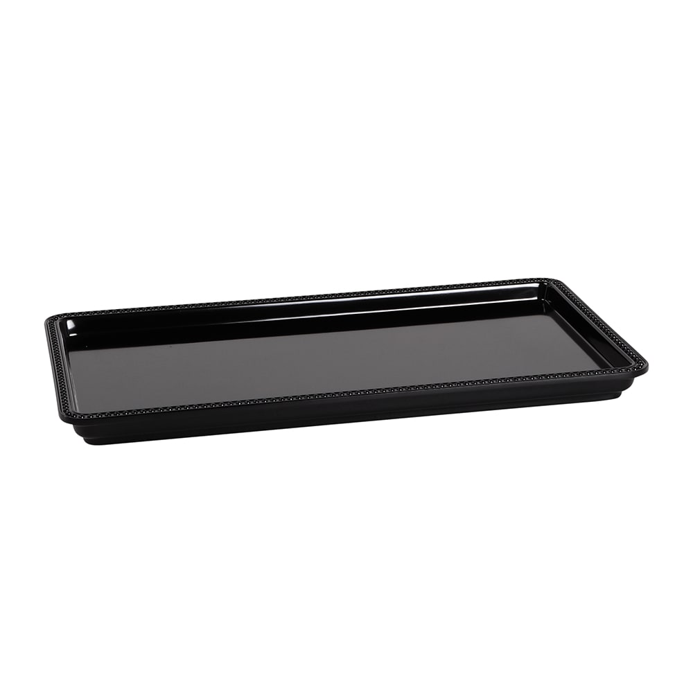 701-M1581B Rectangular Serving Tray - 15"L x 8"W, Melamine, Black