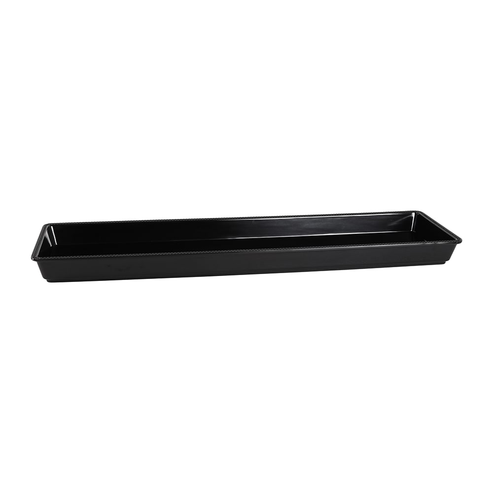 701-M3082B Rectangular Serving Tray - 30"L x 8"W, Melamine, Black