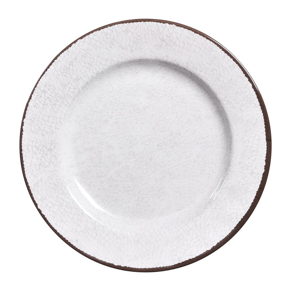 701-D1025MW 10 1/2" Round Melamine Dinner Plate, White