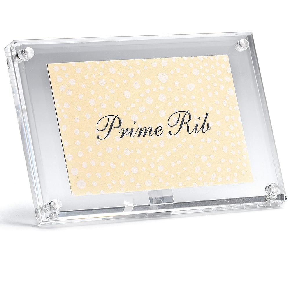 229-A362 Acrylic Magnetic Card Sign Holder 4 x 1 1/4 x 2 1/2, Rectangular