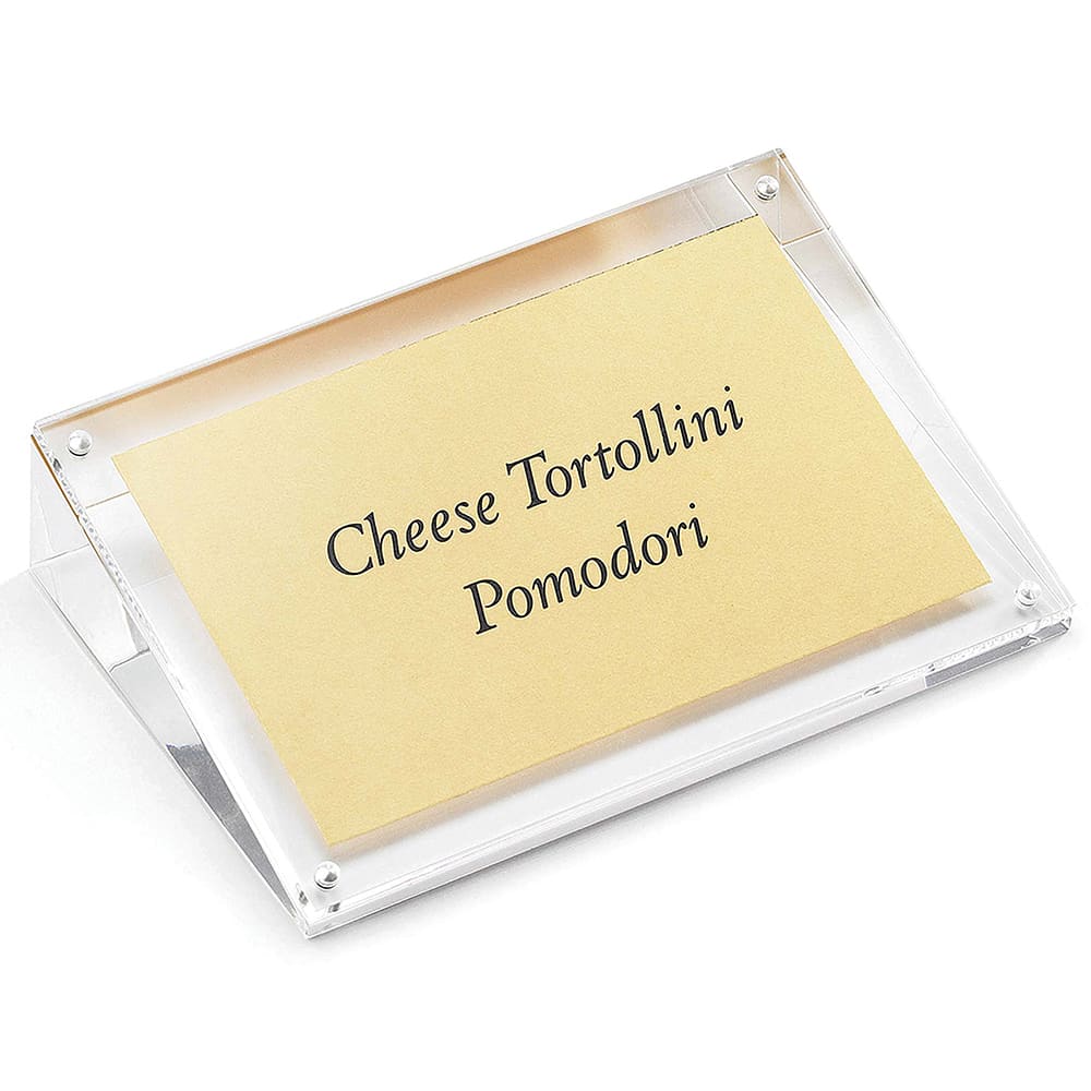 229-ACHS46 Tabletop Menu Card Holder - 4" x 6", Acrylic