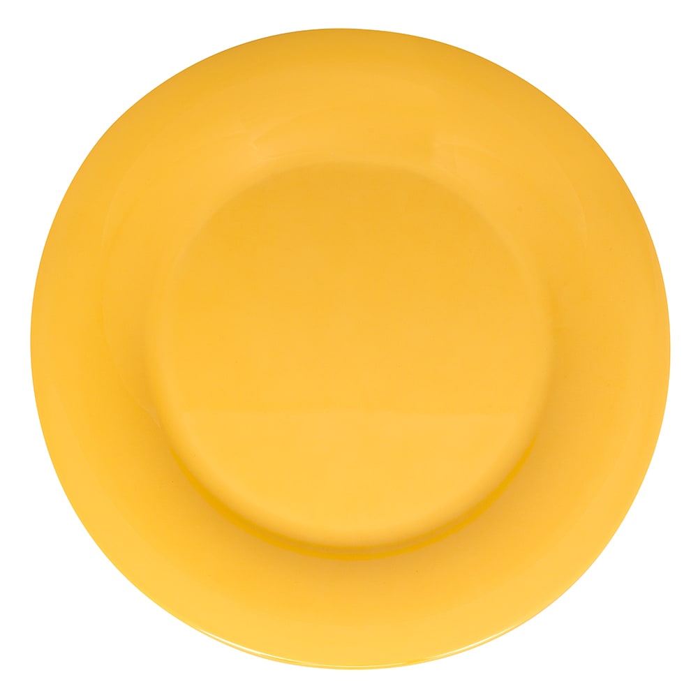 284-WP10TY 10 1/2" Round Melamine Dinner Plate, Tropical Yellow