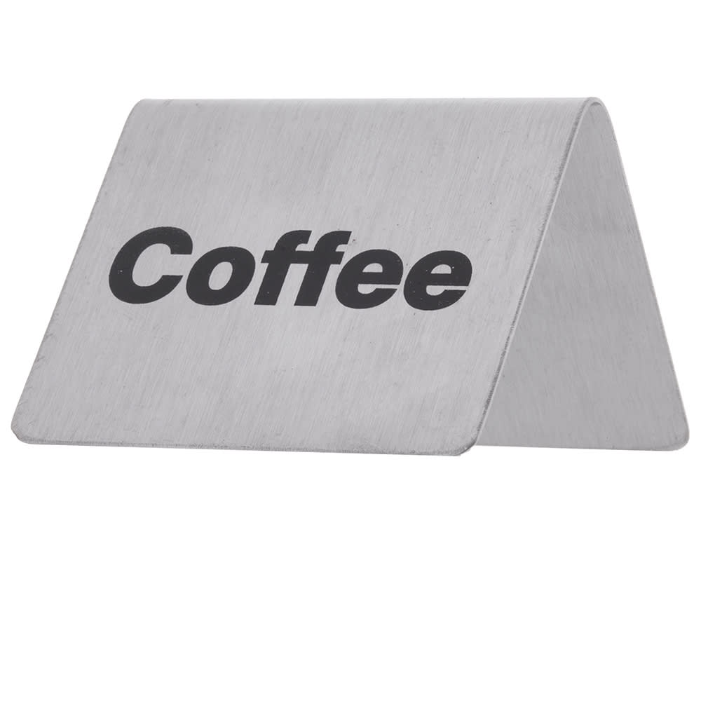 229-B1 Coffee Table Tent Sign - 2" x 2 1/2", Stainless