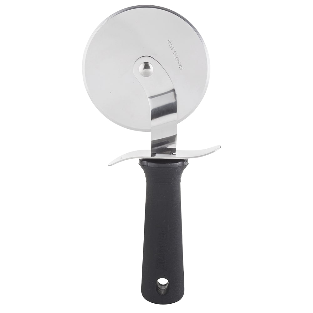 229-E5626 4" Pizza Cutter w/ Black Plastic Handle, Stainless Steel