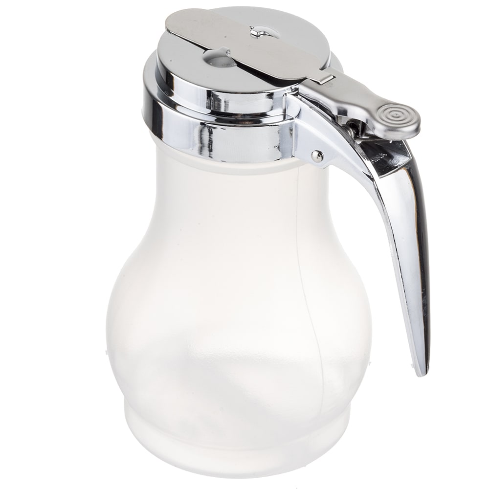 229-PP410 10 oz Teardrop Dripcut Server - Polypropylene, Chrome Top