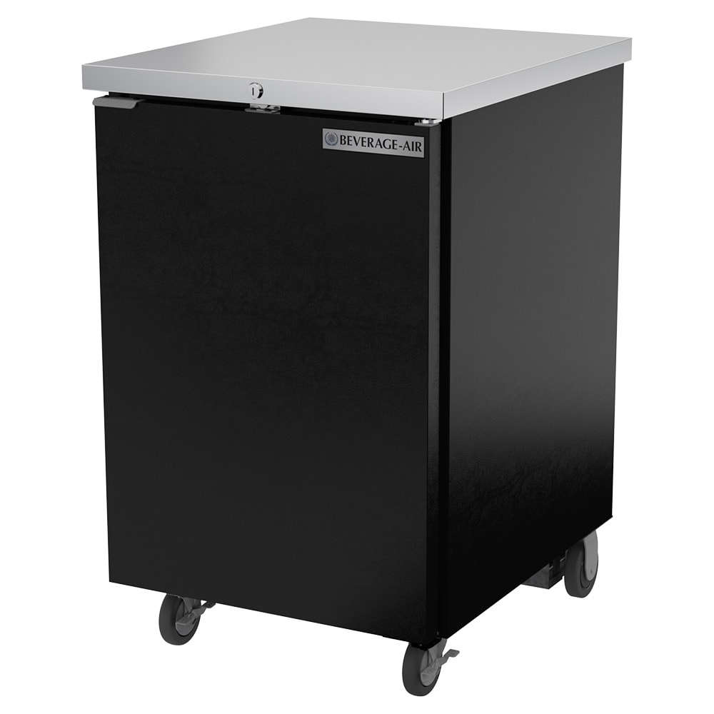 118-BB24HC1B 24" Bar Refrigerator - 1 Swinging Solid Door, Black, 115v
