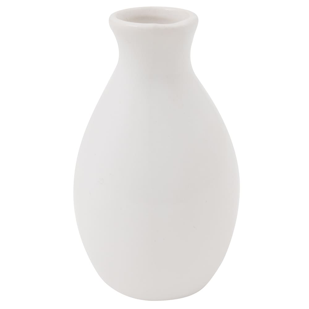 American Metalcraft BVJGG4 Ceramic Bud Vase, White