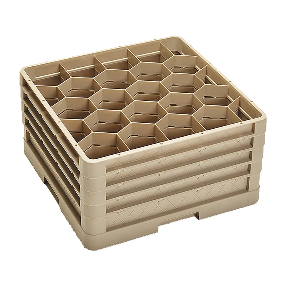 175-CR11GGGG Traex® Rack Max Full Size Glass Rack w/ (20) Compartments - (4) Extenders, Beige