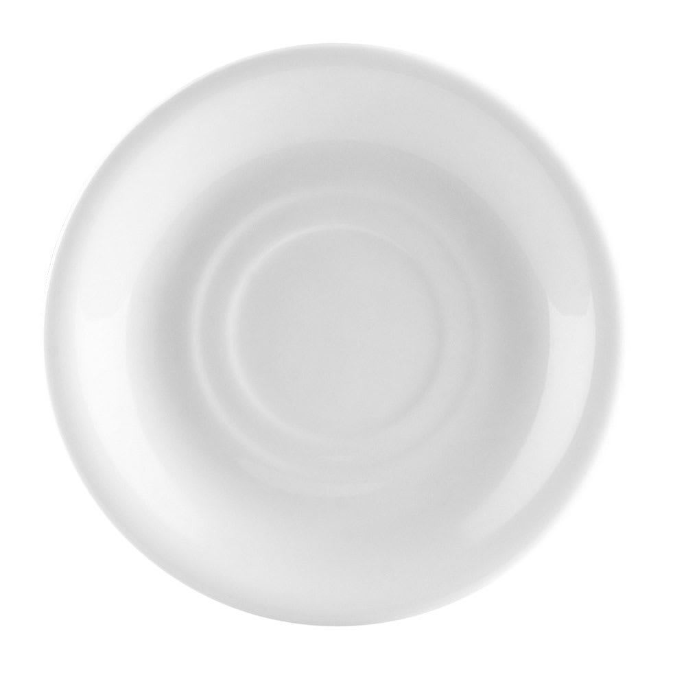 130-UVS2 6" Round Universal Saucer - Porcelain, Super White