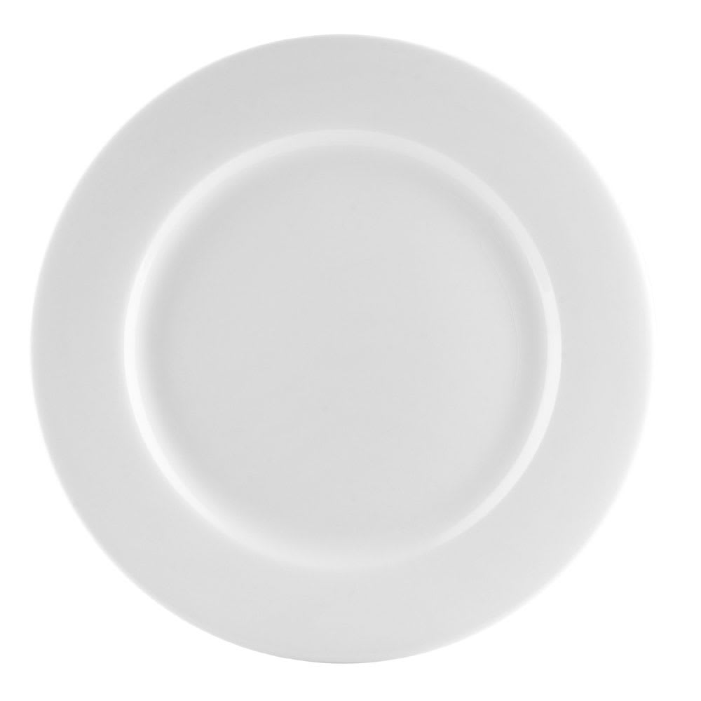 130-UVS7 7 1/2" Round Universal Plate - Porcelain, Super White