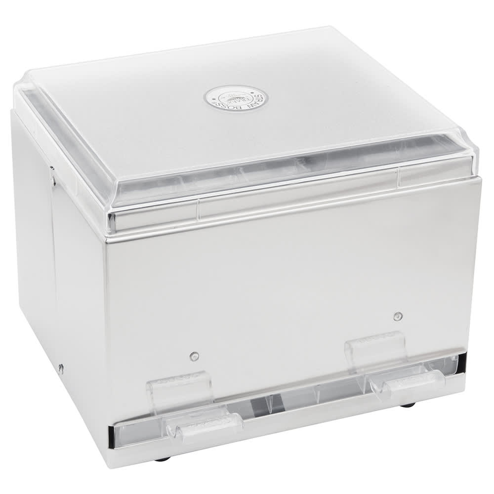 175-380228 Double Sided Straw Dispenser - 500 Capacity, Silver