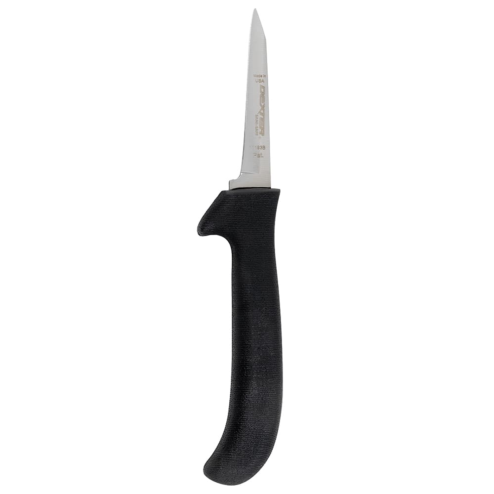 Dexter Russell EP152HGB SANI-SAFE® 3 1/4" Deboning Knife w/ Polypropylene Black Handle, Carbon Steel