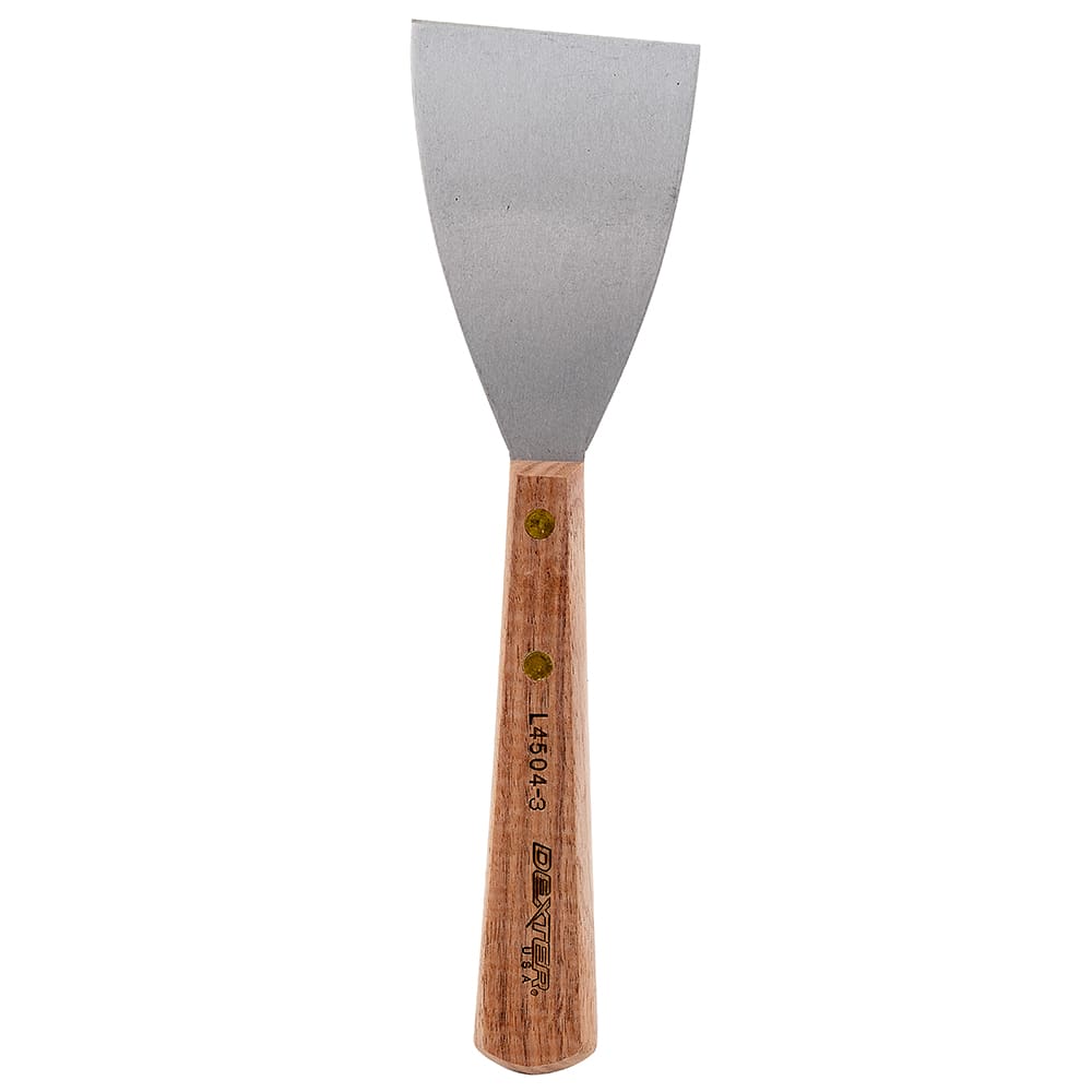 135-50871 3" Griddle Scraper w/ Walnut Handle, Carbon Steel