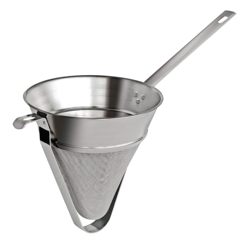 Louis Tellier 814410 8" Strainer w/ Extra Fine Mesh & Hook, Stainless