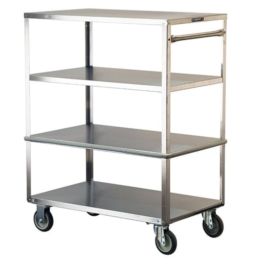Lakeside 445 Queen Mary Cart - 4 Levels, 500 lb. Capacity, Stainless, Flat Edges