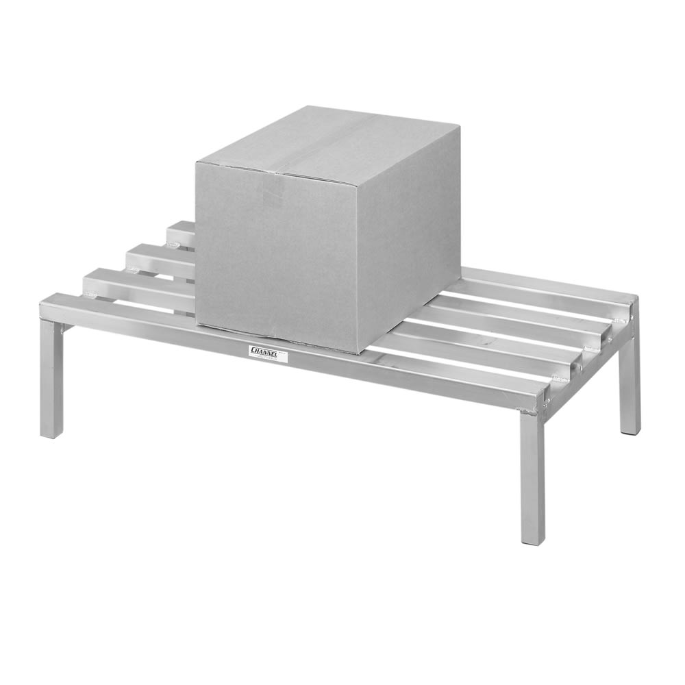 148-CA2424 24" Stationary Dunnage Rack w/ 2500 lb Capacity, Aluminum