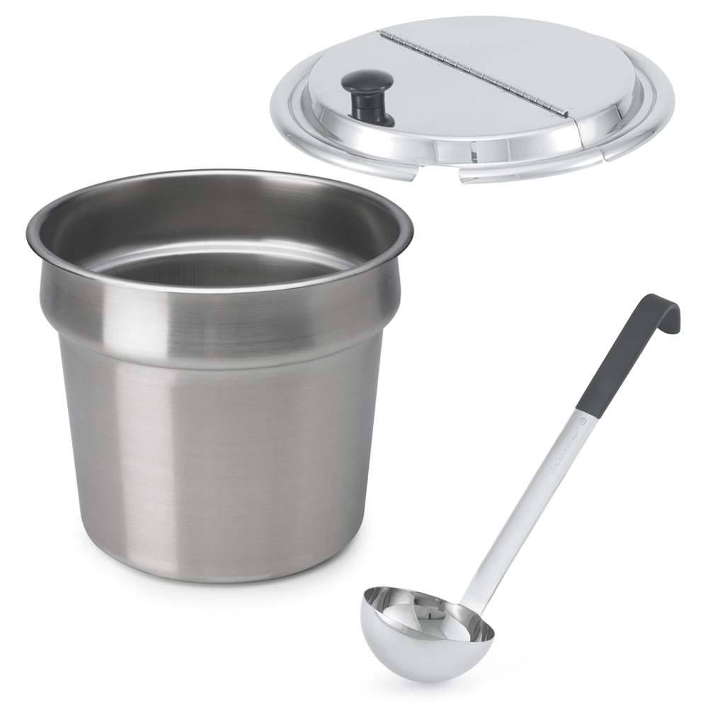 175-72231 Soup Merchandiser Accessory Kit - Includes (2) Inserts, (2) Covers, (2) Ladles