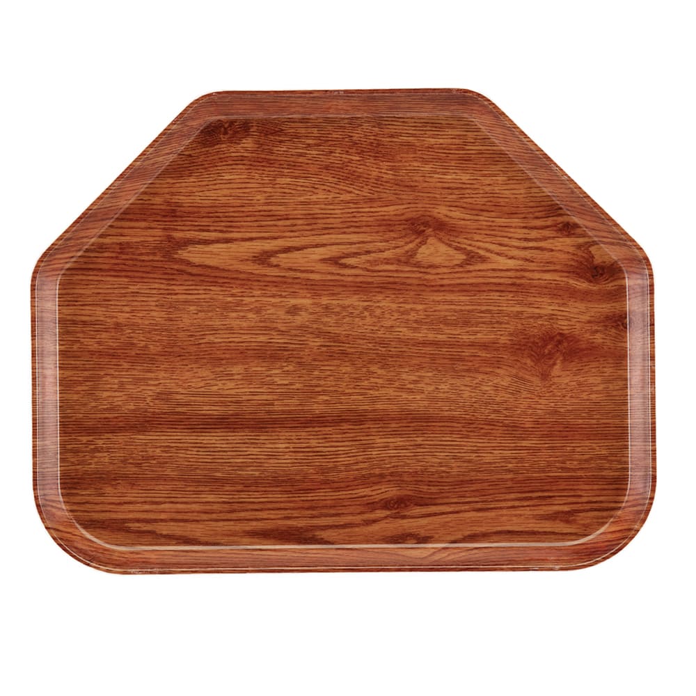 144-1418TR304 Fiberglass Camtray® Cafeteria Tray - 18"L x 14"W, Country Oak