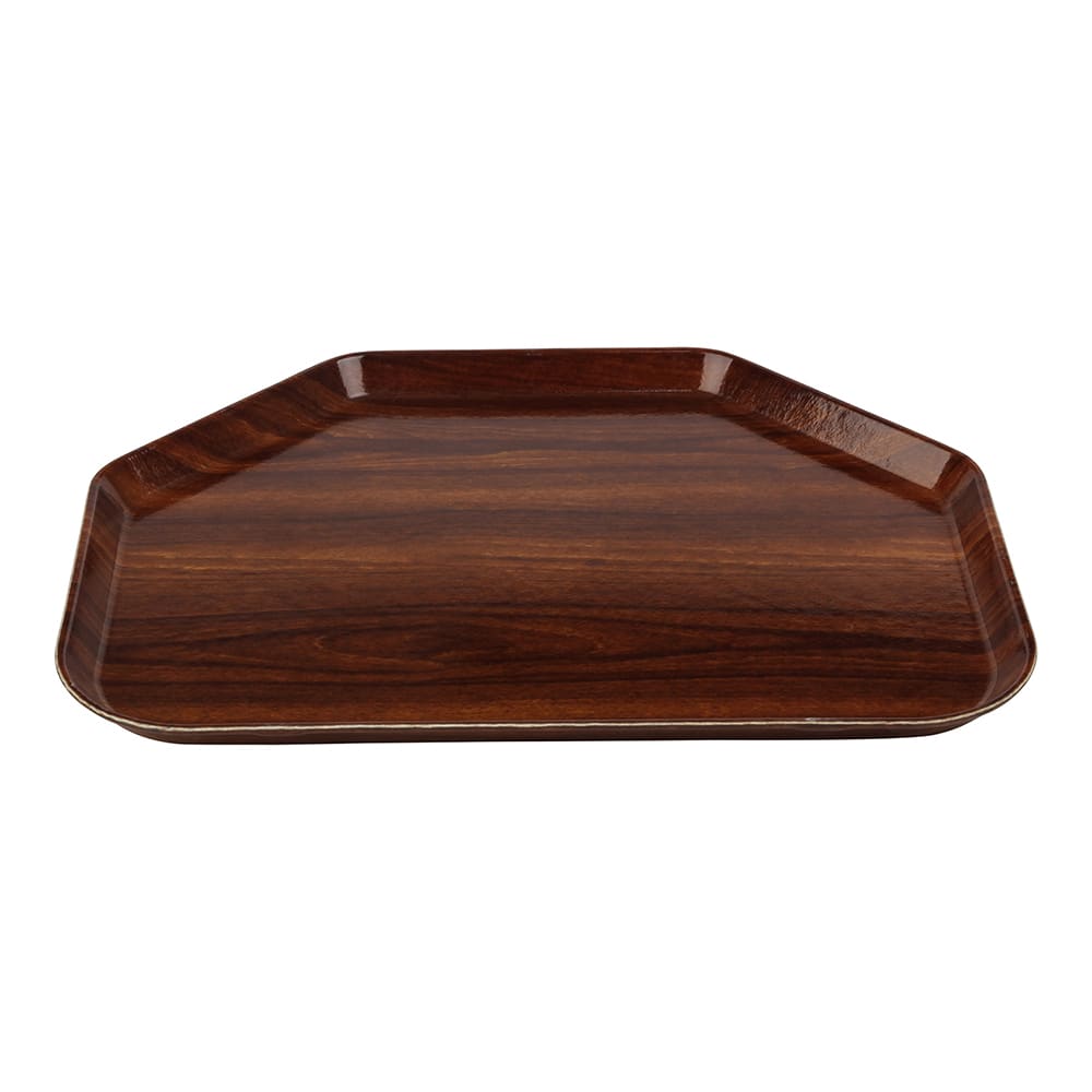 144-1418TR308 Fiberglass Camtray® Cafeteria Tray - 18"L x 14"W, Burma Teak
