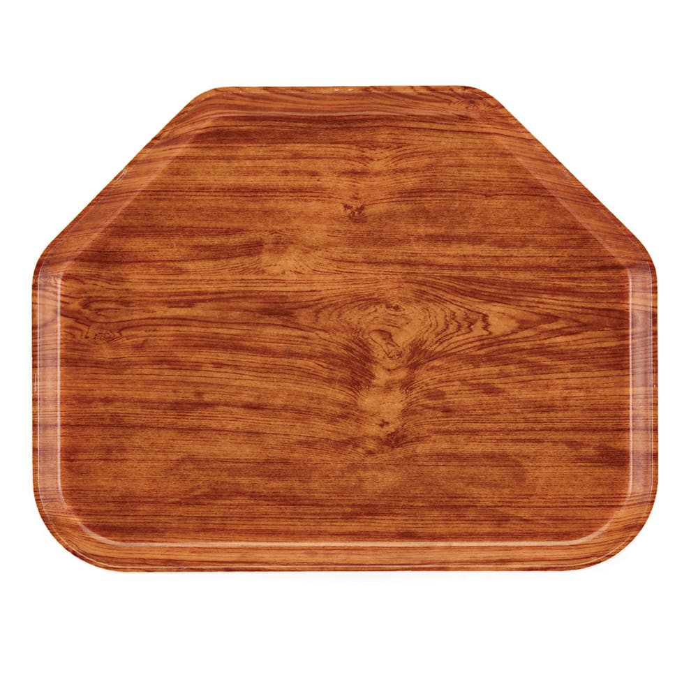 144-1418TR309 Fiberglass Camtray® Cafeteria Tray - 18"L x 14"W, Java Teak