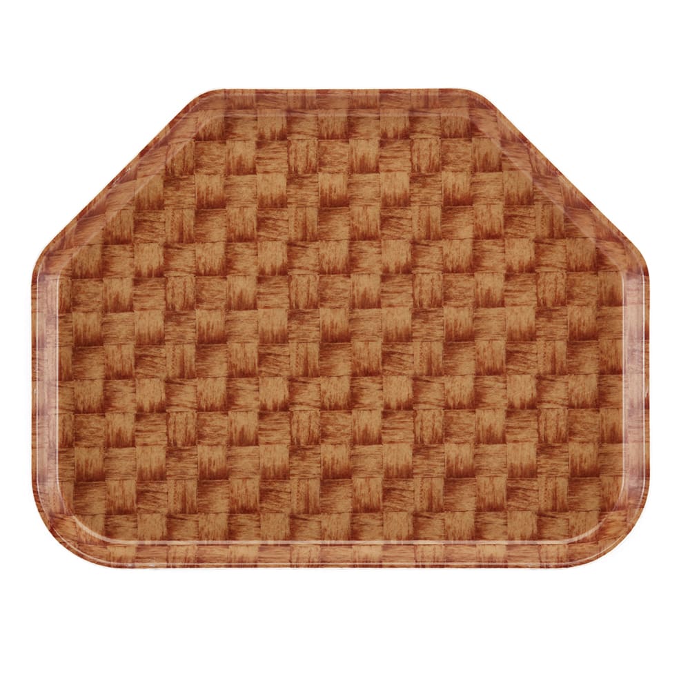 144-1520TR301 Fiberglass Camtray® Cafeteria Tray - 19 1/2"L x 14 1/2"W, Dark Basketweav...