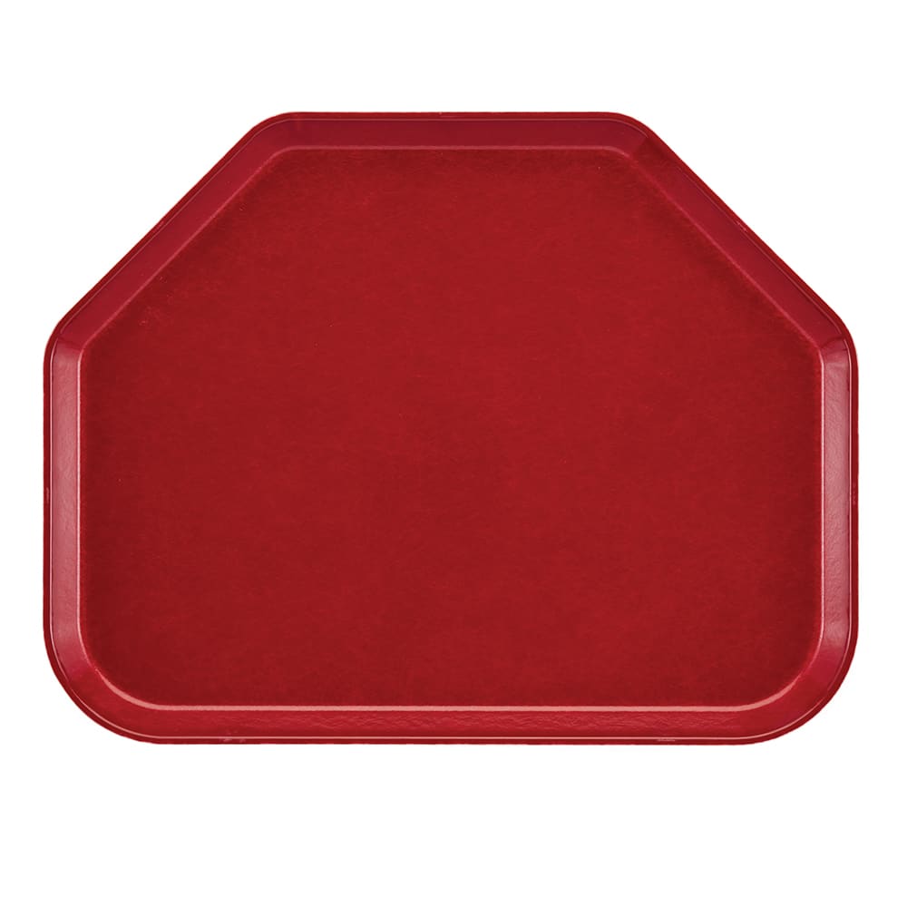 144-1520TR505 Fiberglass Camtray® Cafeteria Tray - 19 1/2"L x 14 1/2"W, Cherry Red