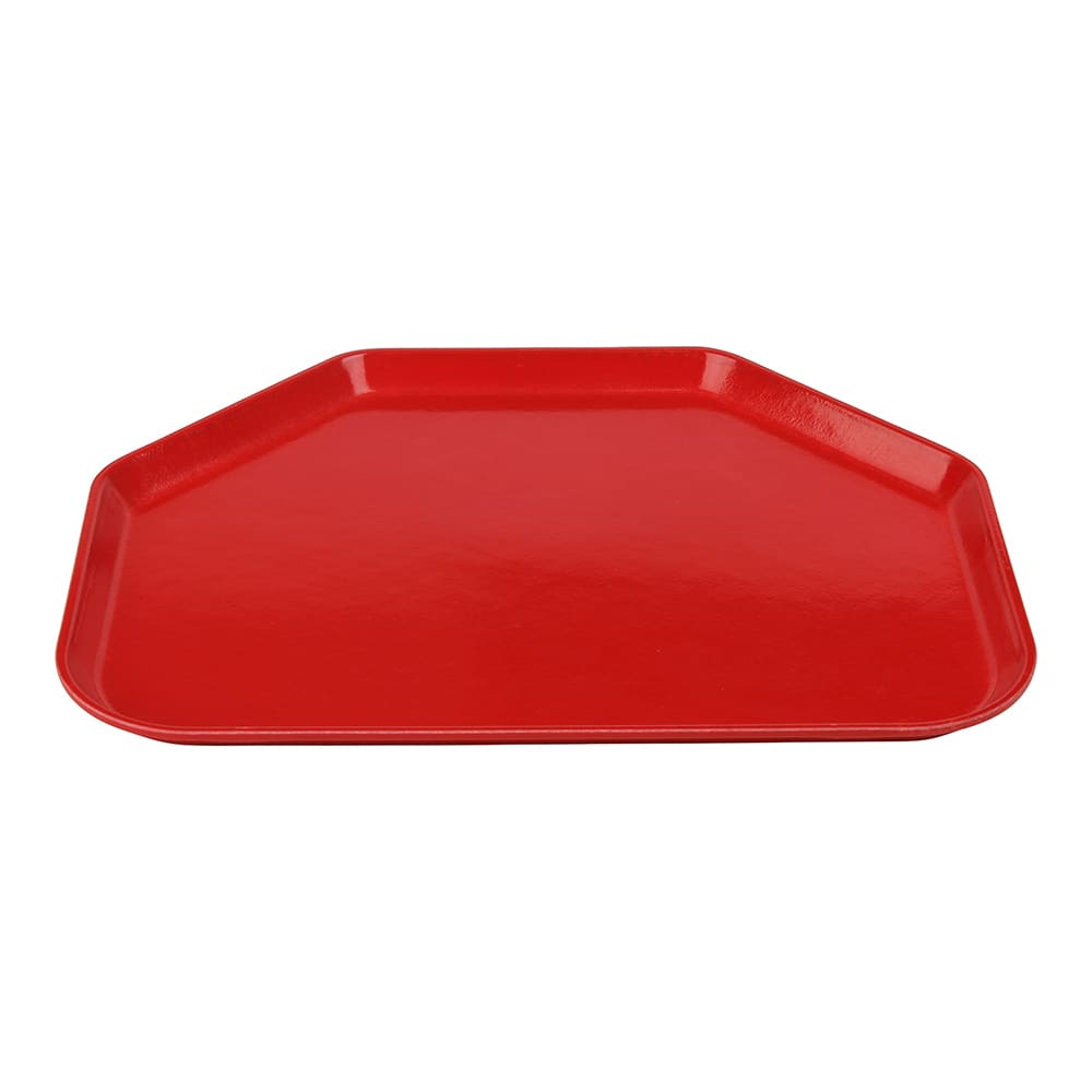 144-1520TR521 Fiberglass Camtray® Cafeteria Tray - 19 1/2"L x 14 1/2"W, Cambro Red