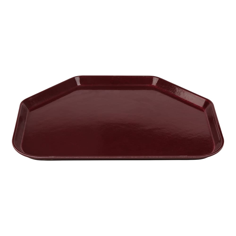 144-1520TR522 Fiberglass Camtray® Cafeteria Tray - 19 1/2"L x 14 1/2"W, Burgundy Wine