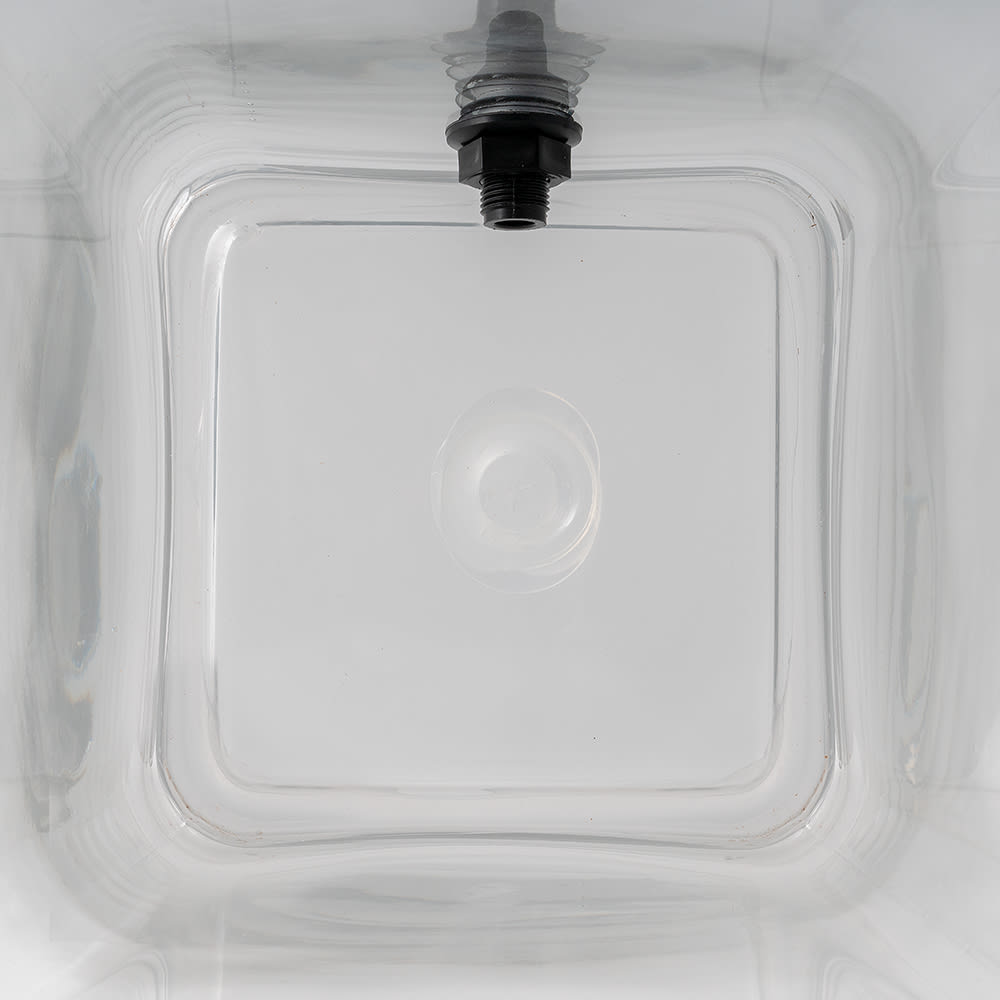 Cal-Mil 1112-3 Square 3 Gallon Glass Beverage Dispenser