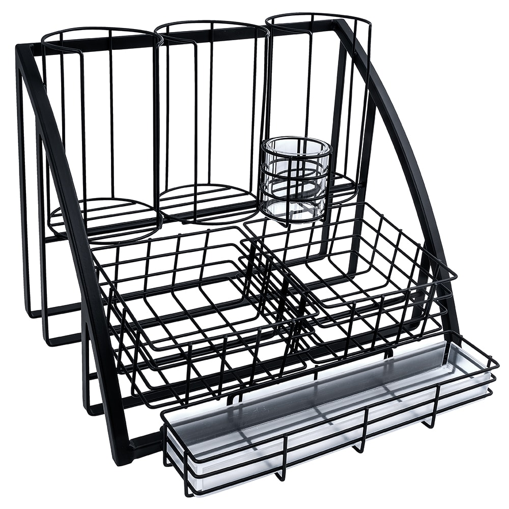 151-171513 Wire Beverage Service,  15 x 14 x 12", Black