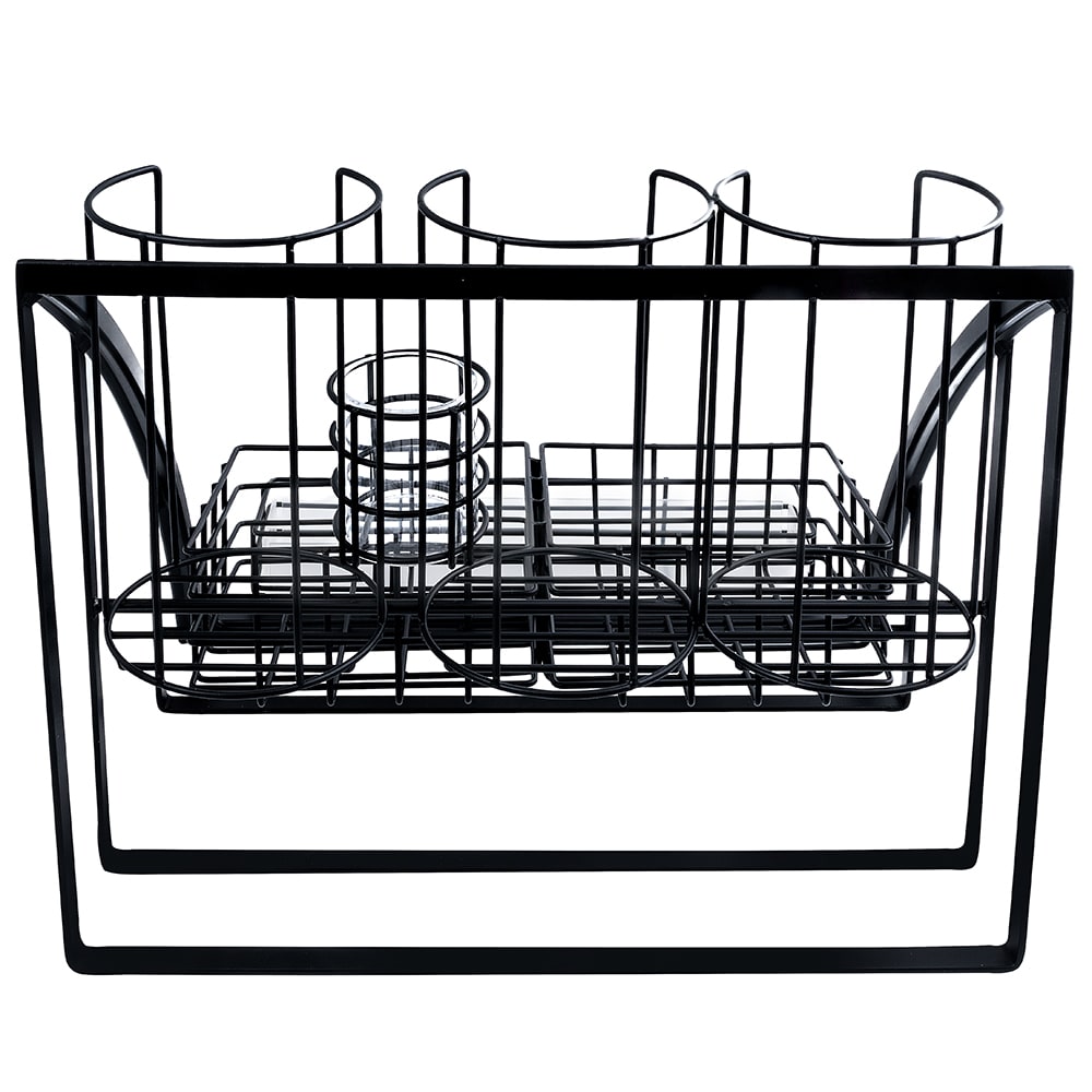 Cal-Mil 1715-13 Black Mission Condiment Organizer - 15 x 14 x 12