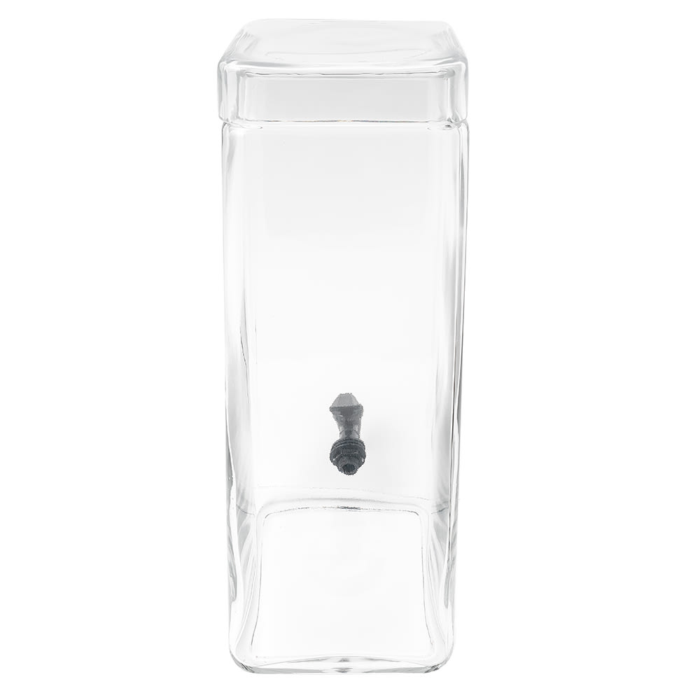 Cal-Mil 3 gal Square Glass Infusion Beverage Dispenser