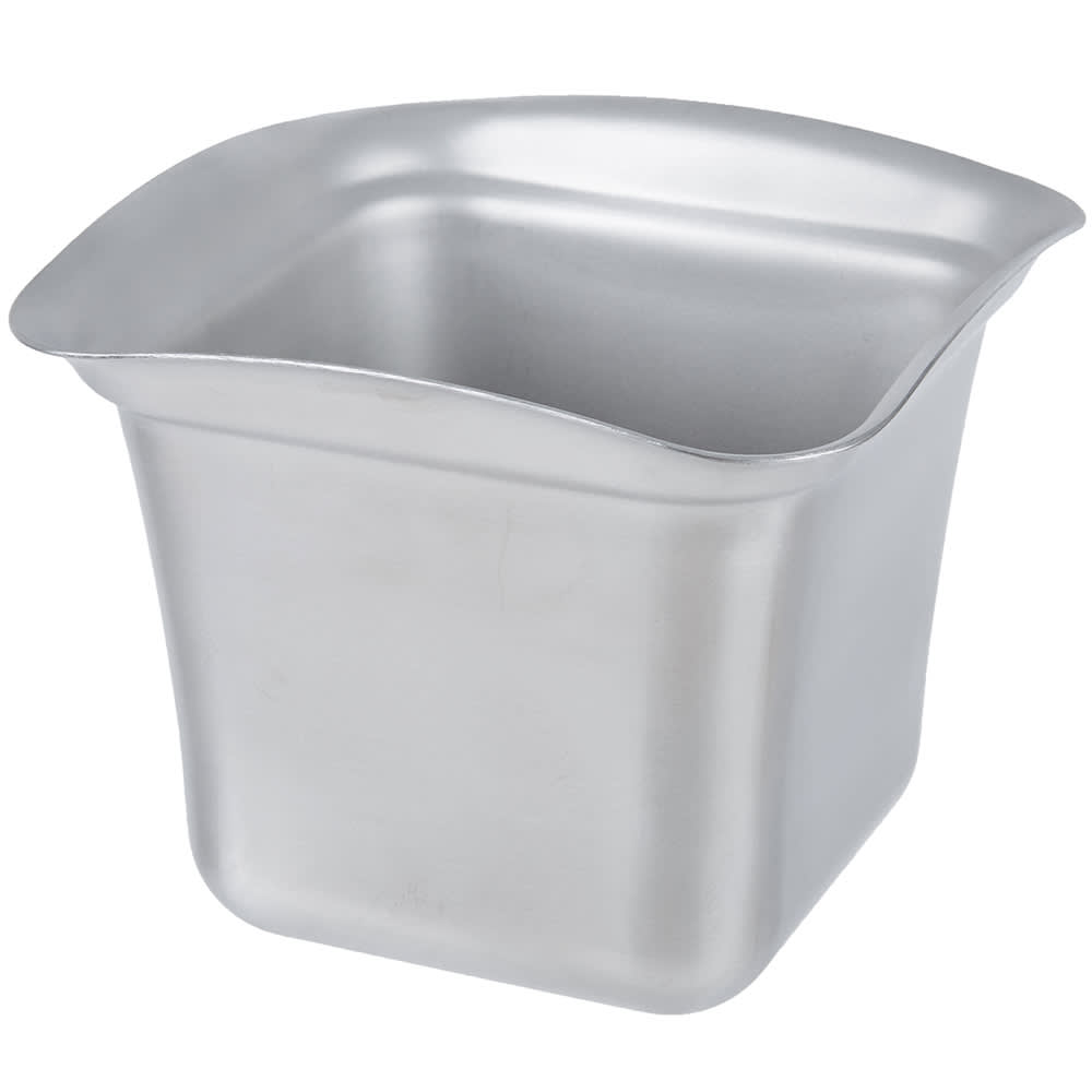 175-40003 Sixth Steam Table Pan - 5 3/4 x 5 3/4 x4 3/4" Brushed Stainless