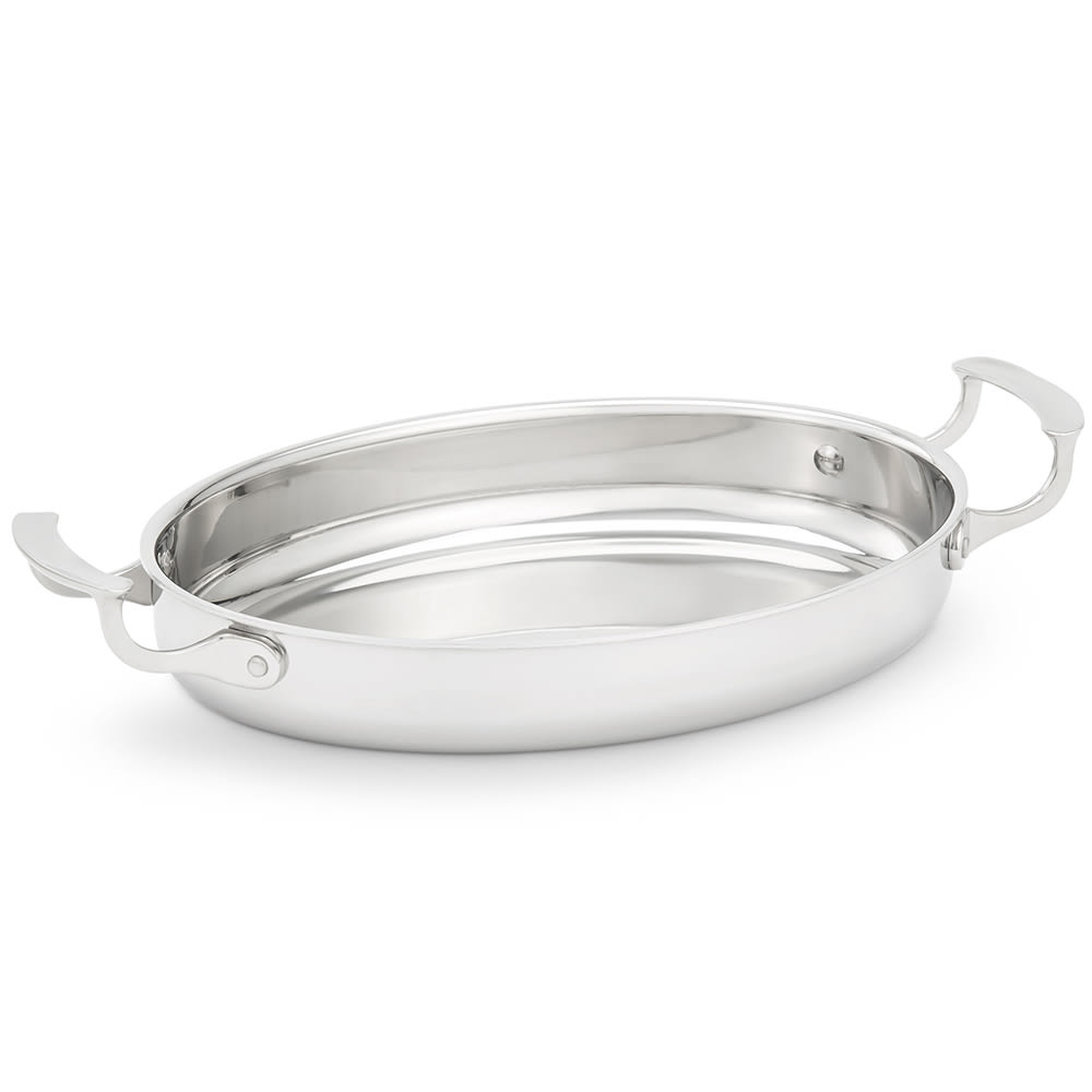 175-49412 2 5/8 qt Miramar® Display Cookware Oval Au Gratin 6 oz. Oval - Stainless Steel, Inducti...