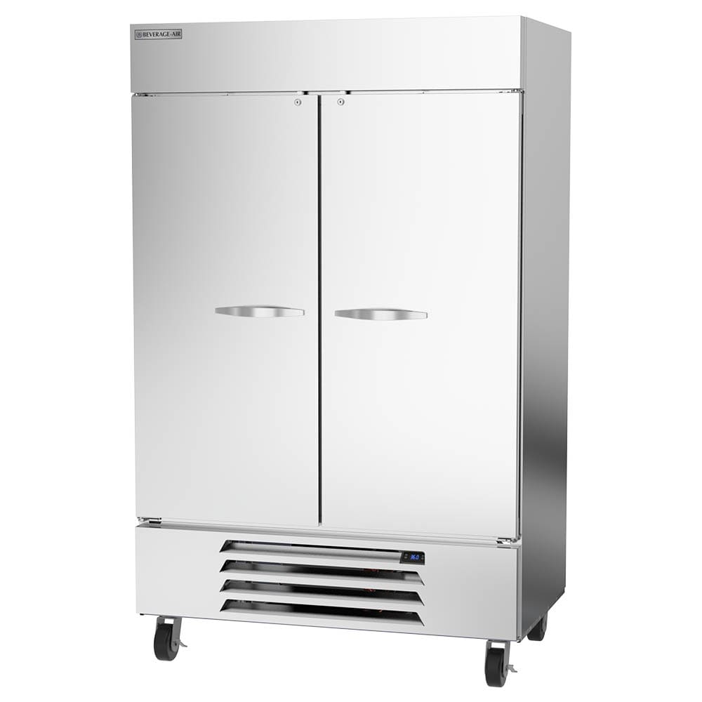 118-HBRF49HC1A 52" Two Section Commercial Refrigerator Freezer - Solid Doors, Bottom Compres...