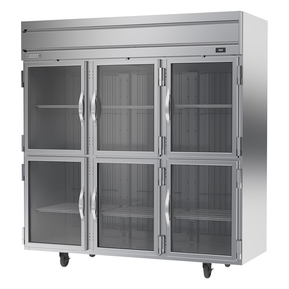 118-HFP3HC1HG 78" Horizon Series Three Section Reach In Freezer, (6) Left/Right Hinge Glass...