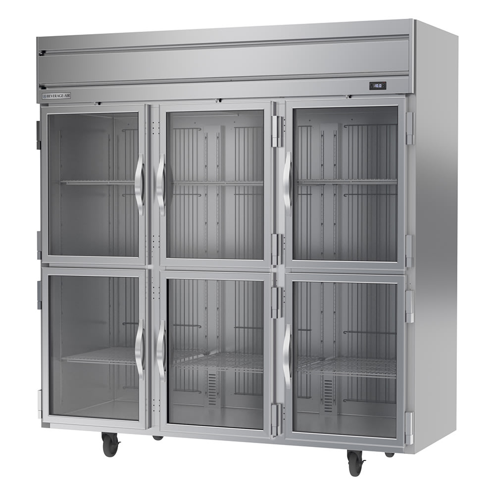 118-HFS3HC1HG 78" Horizon Series Three Section Reach In Freezer, (6) Left/Right Hinge Glass...