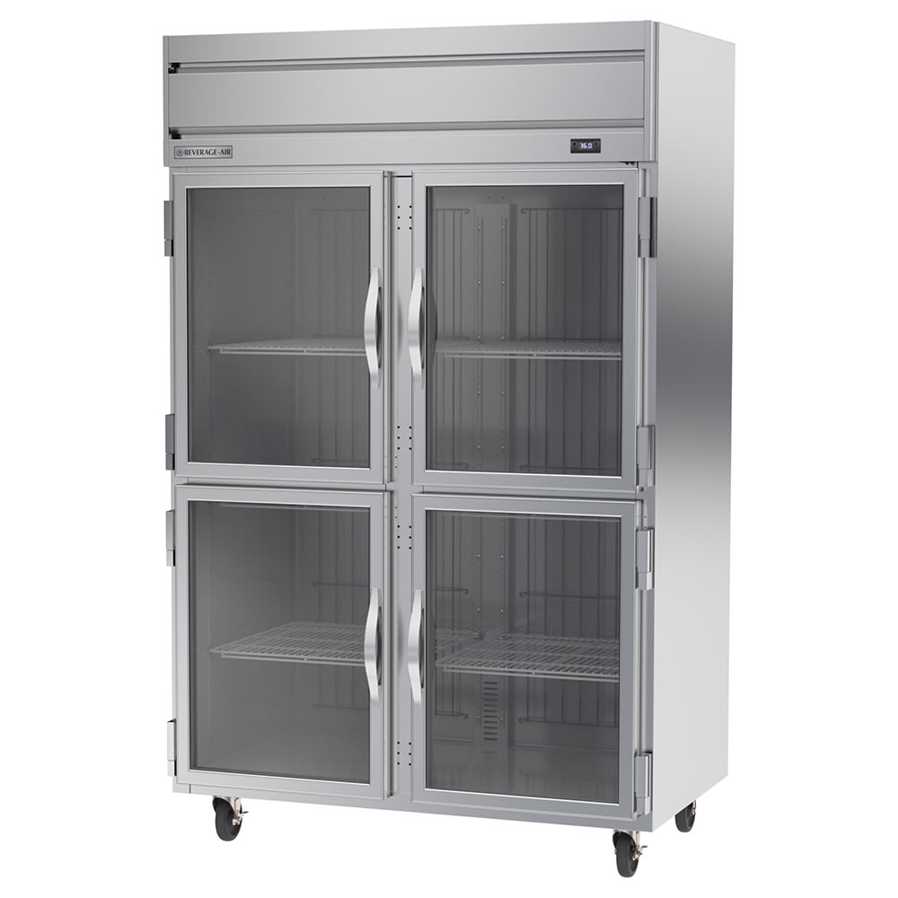 118-HRP2HC1HG 52" Two Section Reach In Refrigerator, (4) Left/Right Hinge Glass Doors, 115v