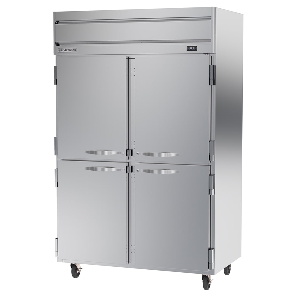 118-HRP2HC1HS 52" Two Section Reach In Refrigerator, (4) Left/Right Hinge Solid Doors, 115v