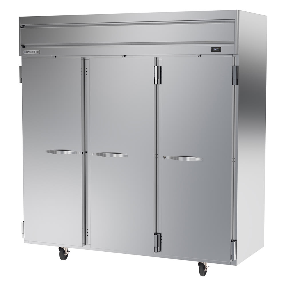 118-HRP3HC1S 78" Three Section Reach In Refrigerator, (3) Left/Right Hinge Solid Doors, 115v