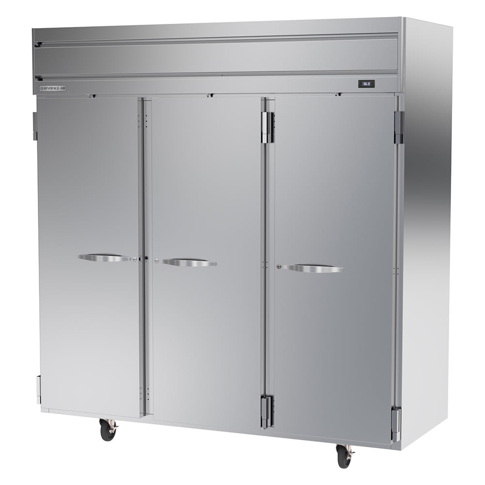 118-HRPS3HC1S 78" Three Section Reach In Refrigerator, (3) Left/Right Hinge Solid Doors, 115...