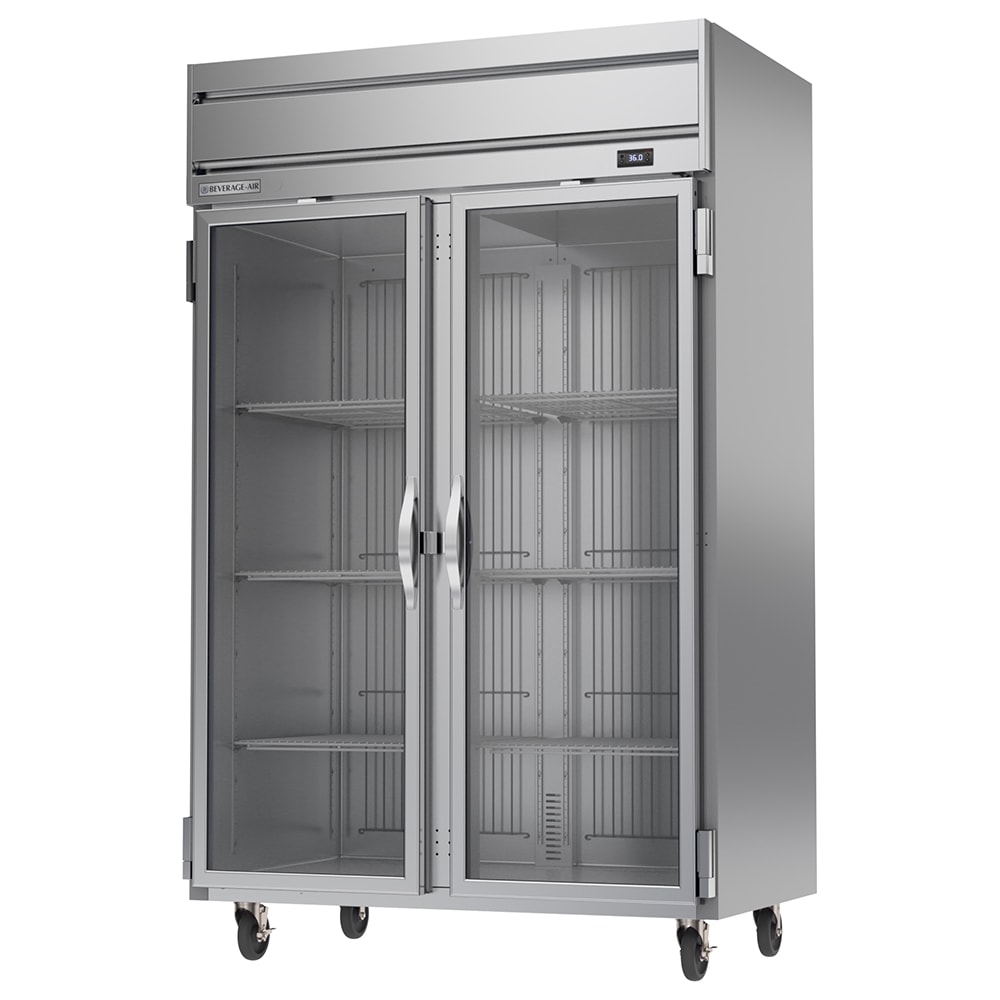 118-HRS2HC1G 52" Two Section Reach In Refrigerator, (2) Left/Right Hinge Glass Doors, 115v