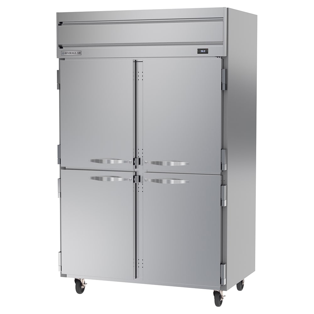 118-HRS2HC1HS 52" Two Section Reach In Refrigerator, (4) Left/Right Hinge Solid Doors, 115v