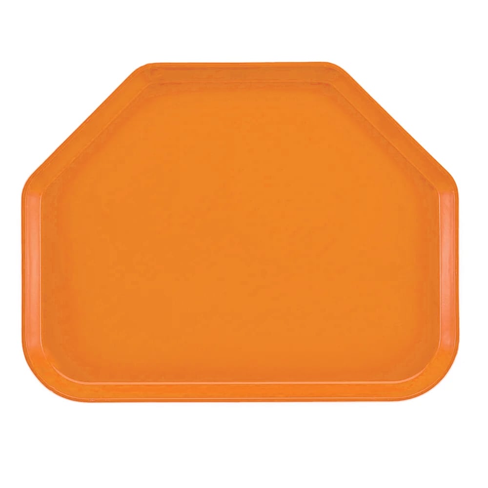 144-1520TR220 Fiberglass Camtray® Cafeteria Tray - 19 1/2"L x 14 1/2"W, Citrus Orange