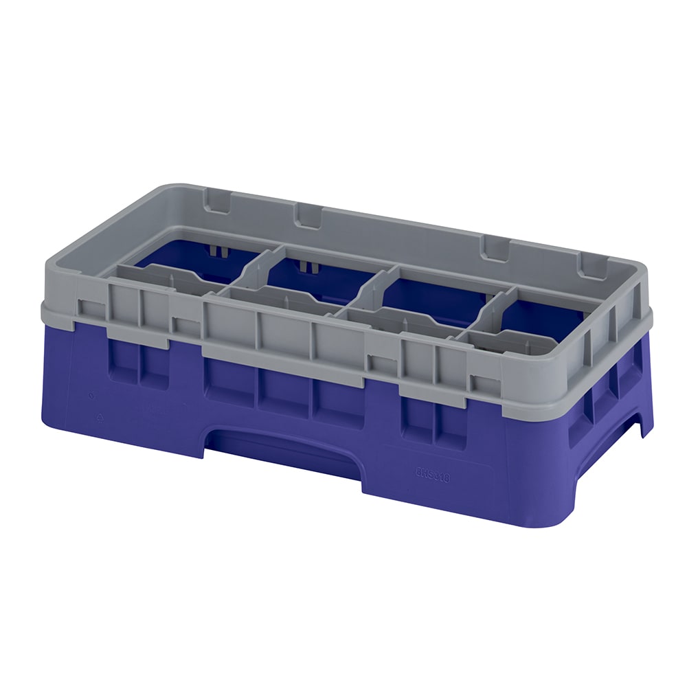 144-8HS318186 Camrack Glass Rack with Extender - Half Size, 8 Compartments, Navy Blue