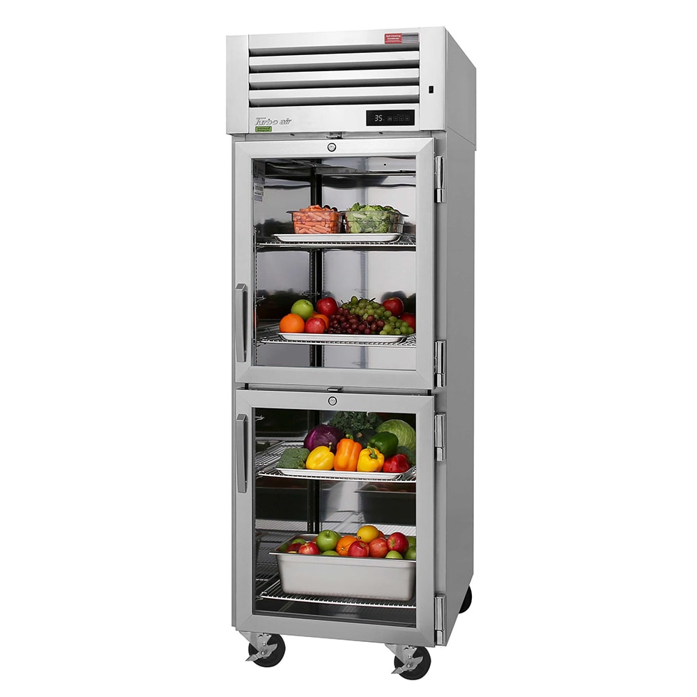 083-PRO262RGPTN 28 3/4" One Section Pass Thru Refrigerator, 4 Right Hinge Glass Doors, 115v